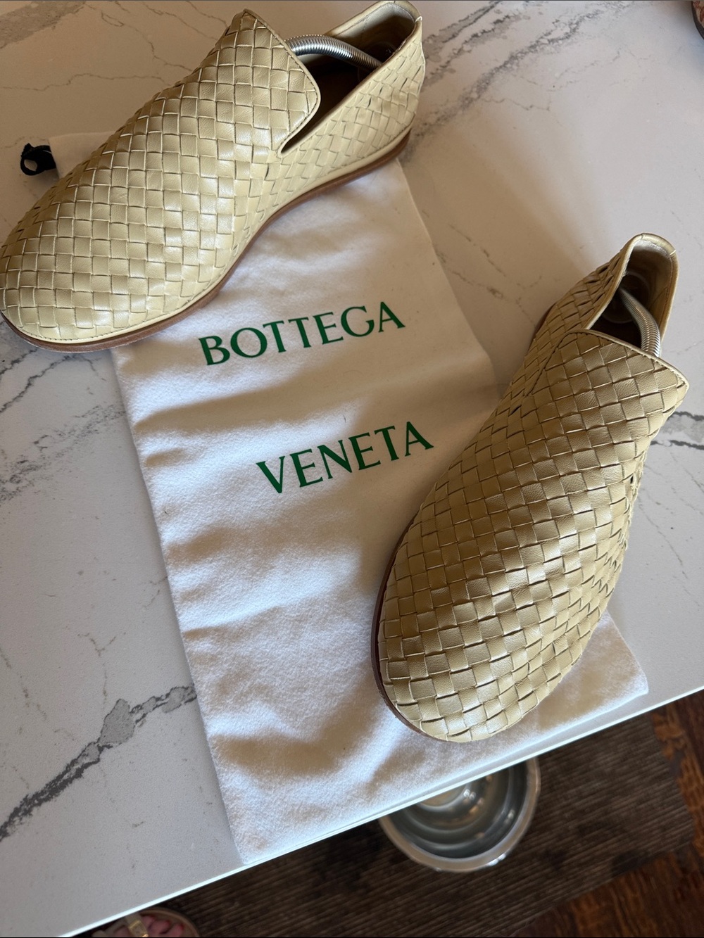 Bottega Veneta Slip-On Flats Beige 43
